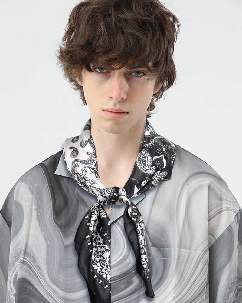 Molans 35 Inch Solid Color Wild Rag, Pure Cowboy Bandanas Oversize Western Neckerchief Bolo Head Scarf for Men Women - Image 2